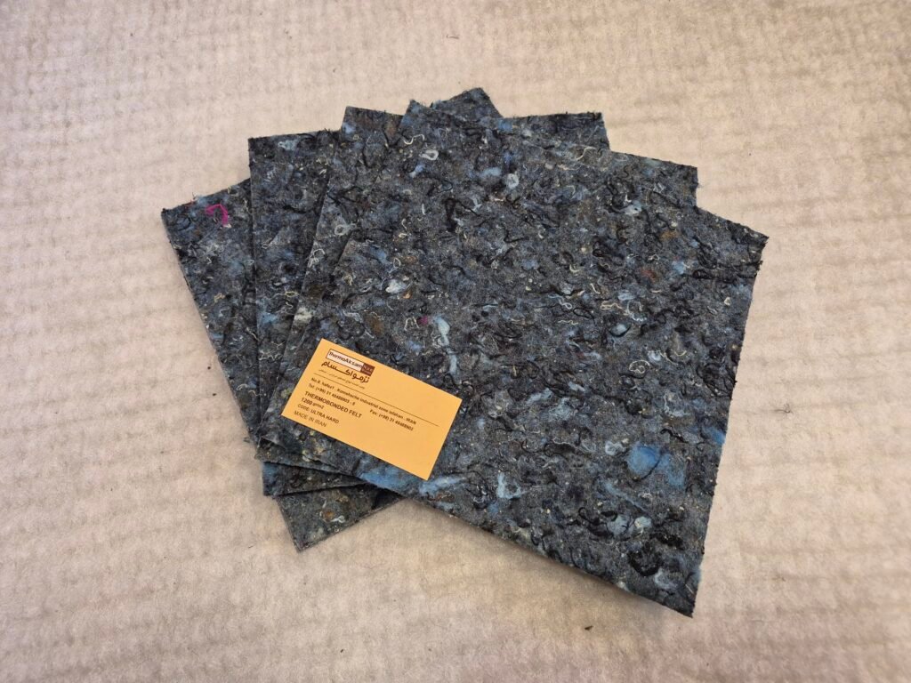 Ultra hard felt with high density and strength
